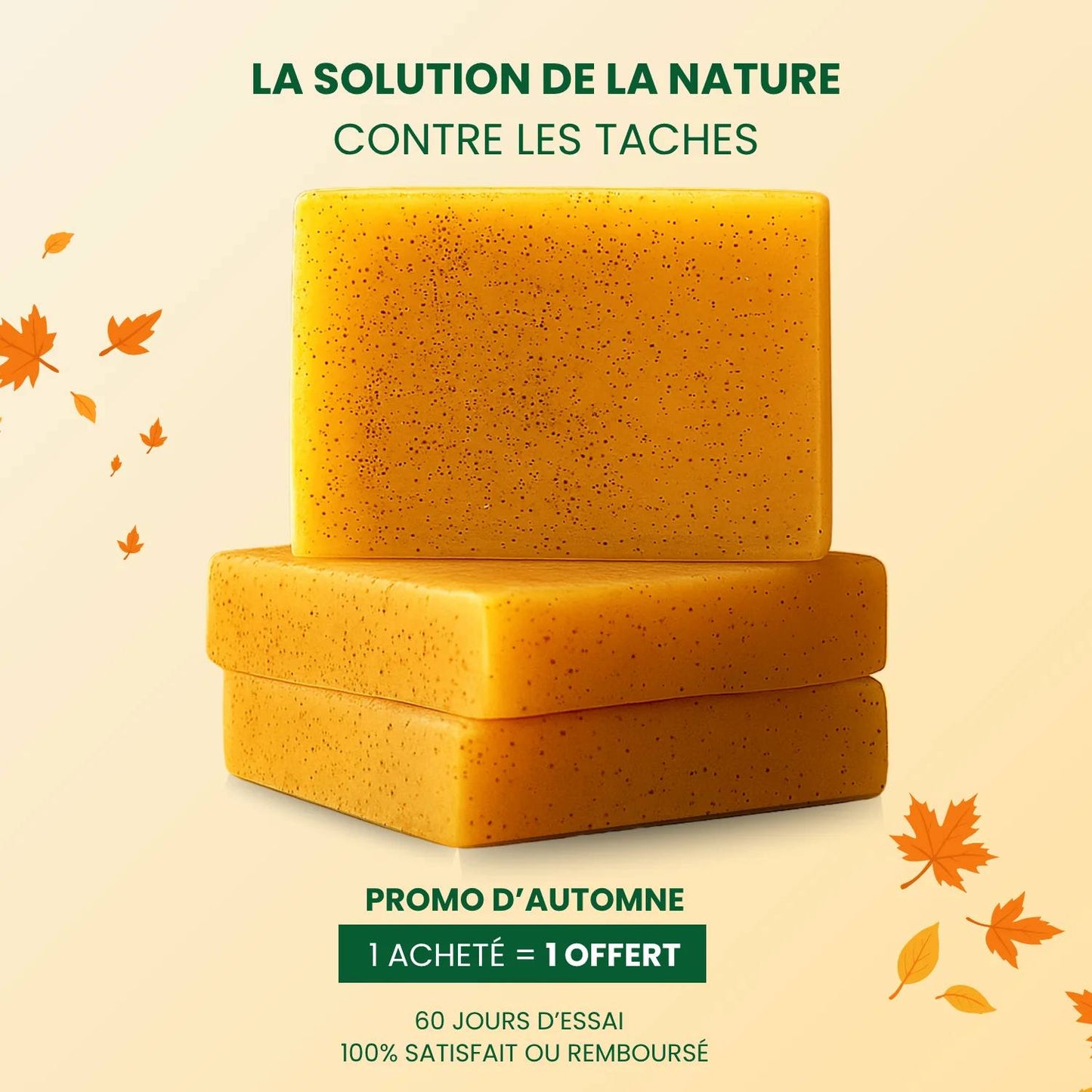 Savon Anti-Taches Au Curcuma (100g + 100g OFFERTS)
